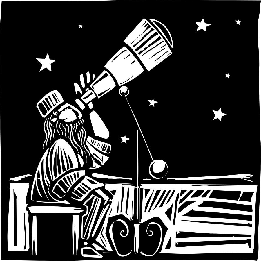 Sitting Astronomer Drawing by Jeffrey Thompson