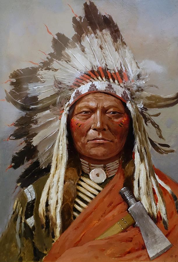 Sitting Bull Painting by Mountain Dreams