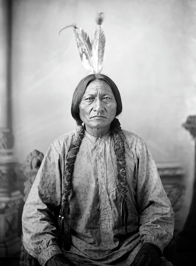 Sitting Bull Portrait - Dakota Territory - By David Barry - Circa 1883 Photograph by War Is Hell Store