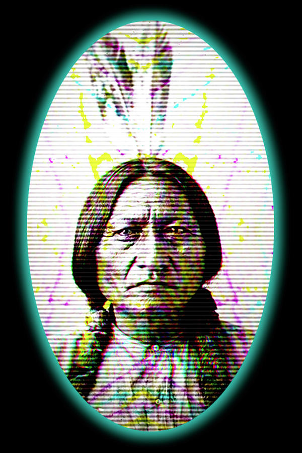 Sitting Bull V1A Mixed Media by Wunderle
