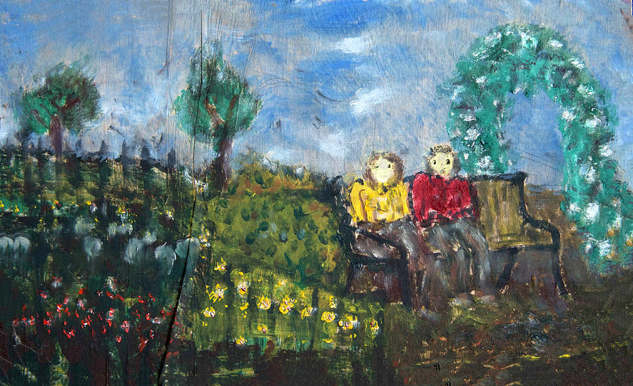 Sitting in the Garden Painting by David McCready