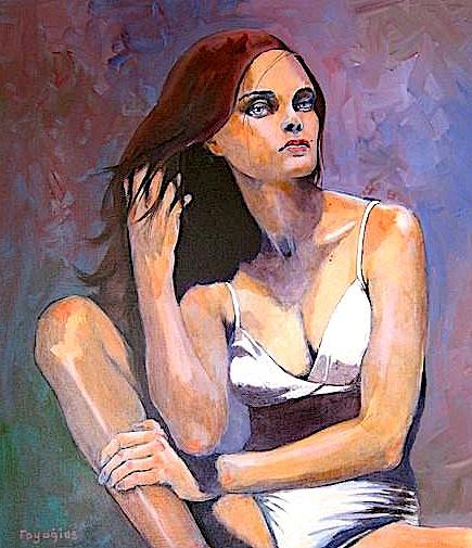 Sitting Pretty Painting by Ray Agius