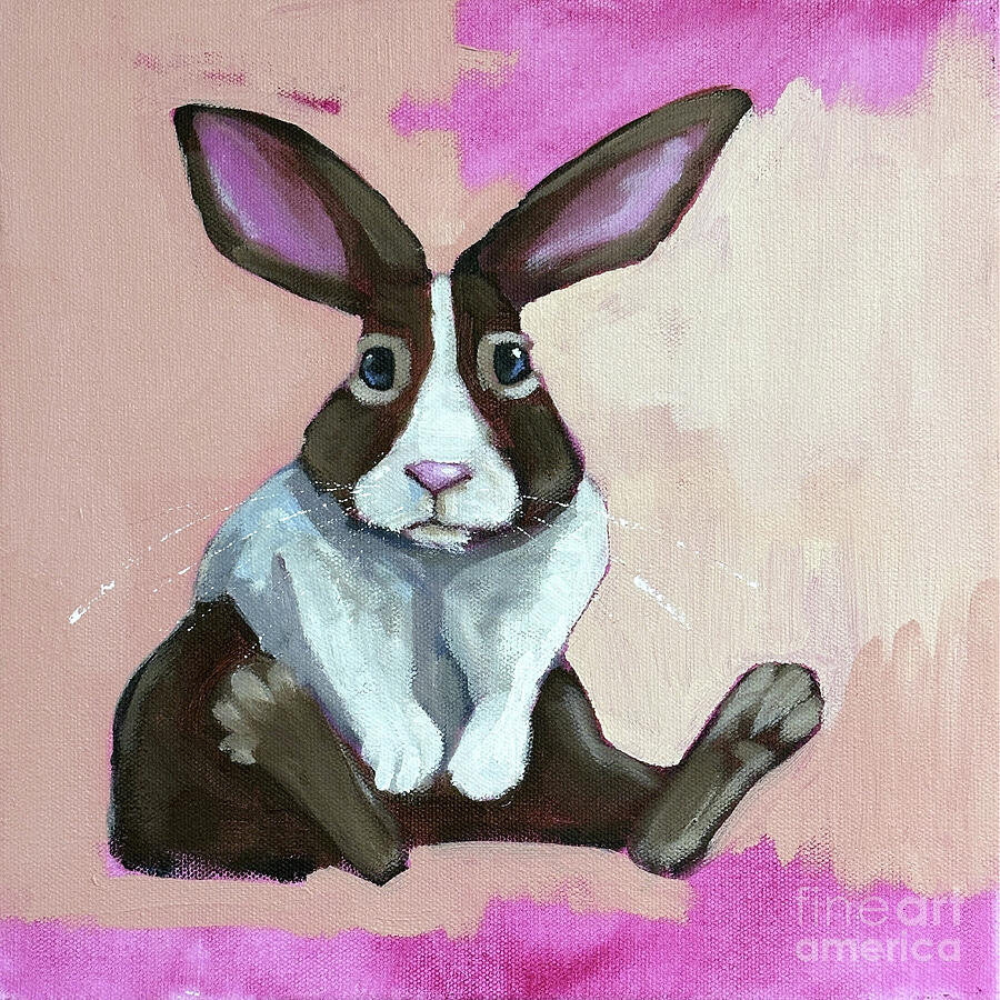 Sitting Rabbit Painting by Lucia Stewart