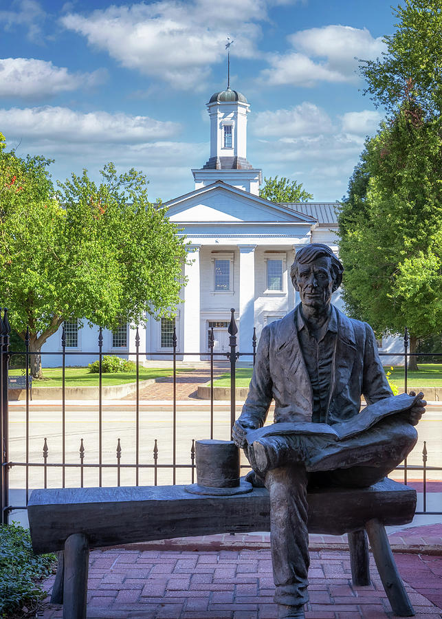 Sitting with Lincoln - Vandalia, IL Photograph by Susan Rissi Tregoning