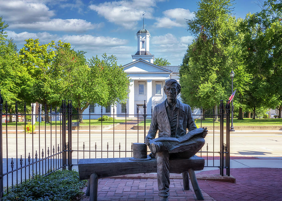 Sitting with Lincoln - Vandalia, Illinois Photograph by Susan Rissi Tregoning