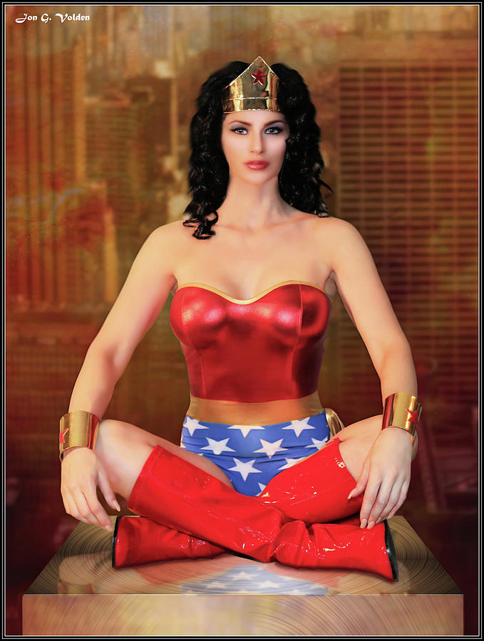 Sitting Wonder Woman Photograph by Jon Volden