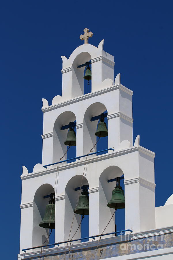 Six Bells Bell Tower Santorini Photograph by Christiane Schulze Art And ...