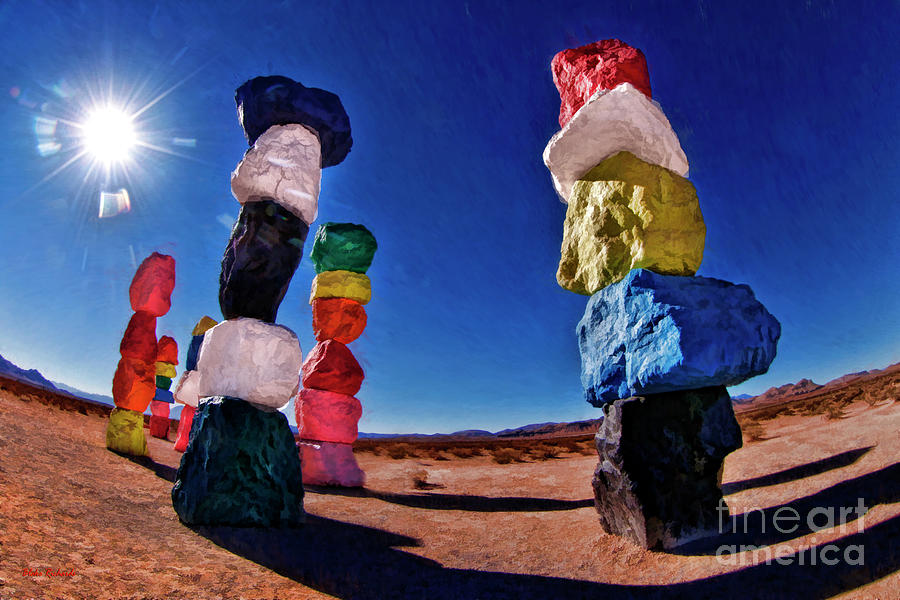 Six Of The Seven Magic Mountains Nevada Photograph by Blake Richards