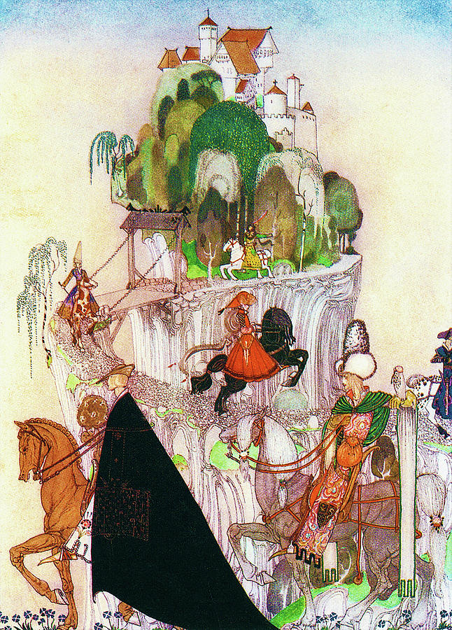 Six princes going to find a bride - Digital Remastered Edition Painting by Kay Nielsen