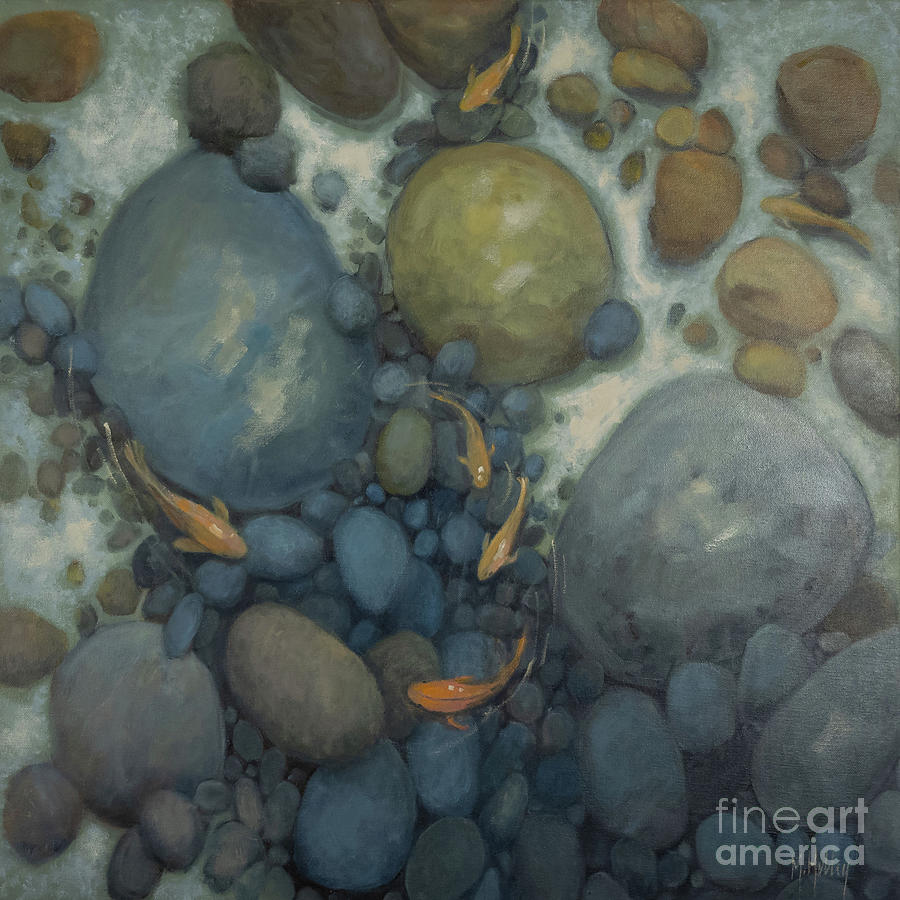 Sixfish Swim Painting by Mary Hubley
