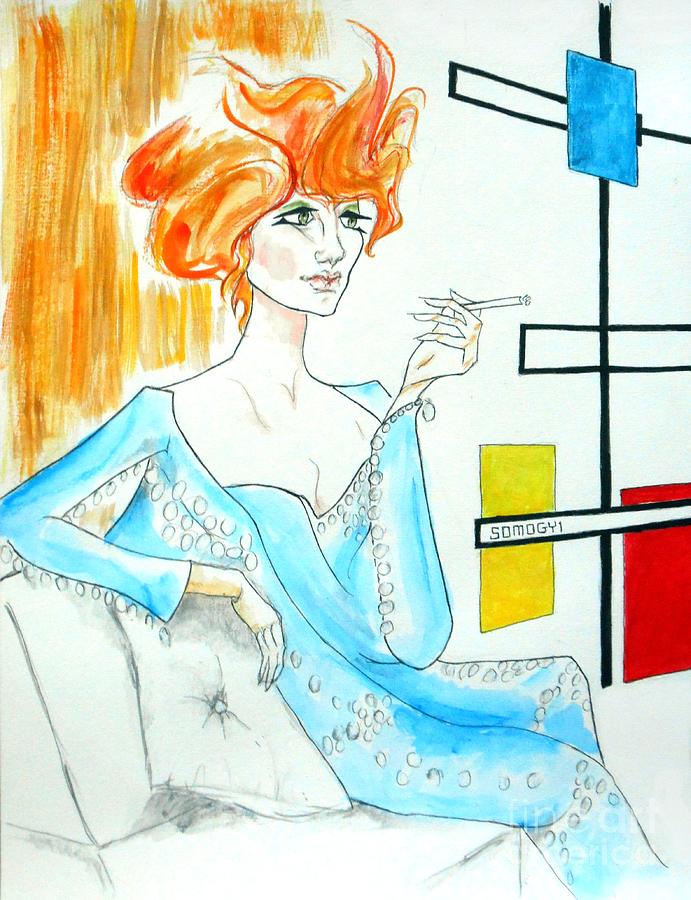 Sixties Redhead No. 1 Painting by Jayne Somogy