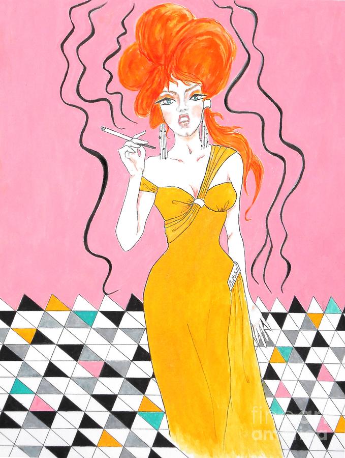 Sixties Redhead No. 2 Painting by Jayne Somogy