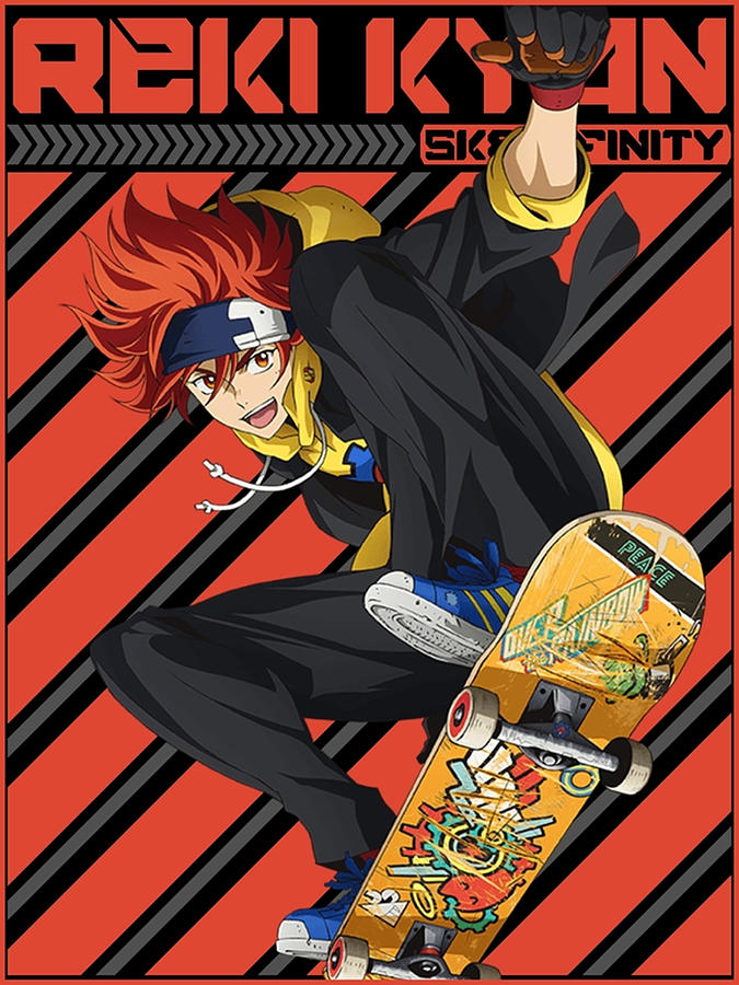 Sk8 Infinity Reki Kyan Skater Digital Art by William Stratton