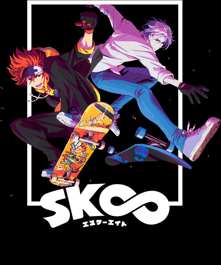 SK8 the infinity Reki and Ranga Digital Art by Aiden Heller