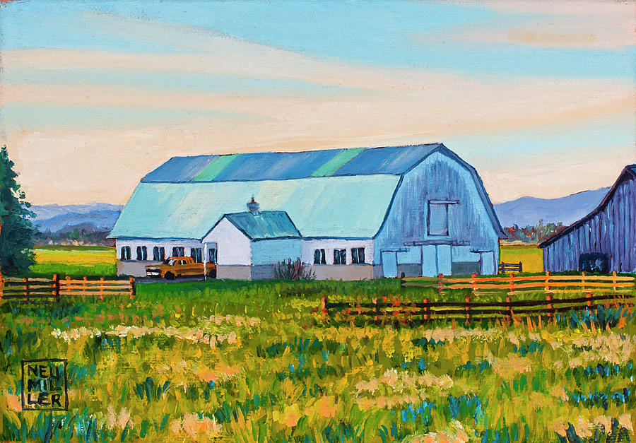 Skagit Valley Barn #10 Painting by Stacey Neumiller