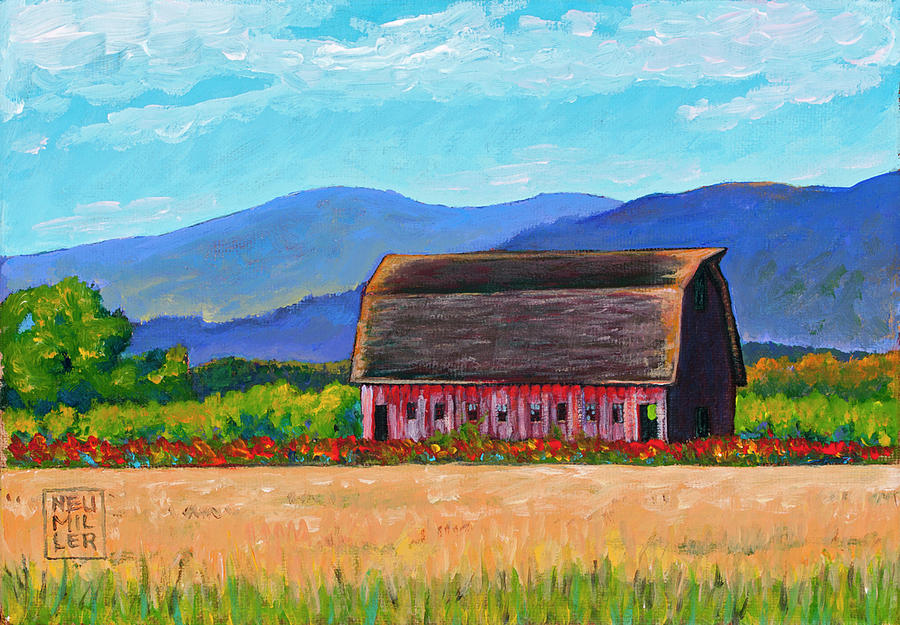 Skagit Valley Barn #7 Painting by Stacey Neumiller