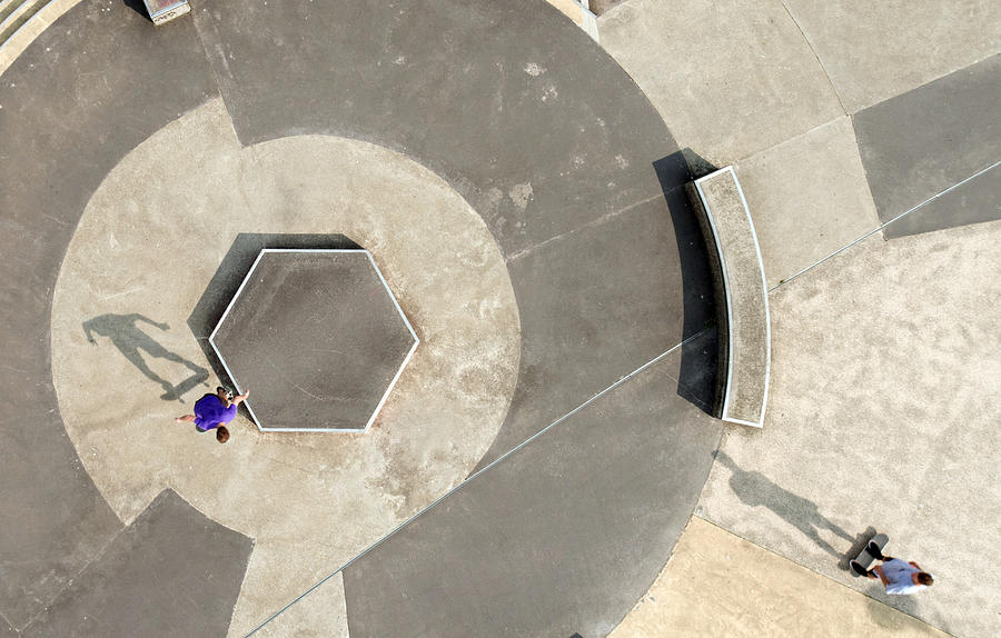 Skateboarders at Skatepark Photograph by The Creative Drone