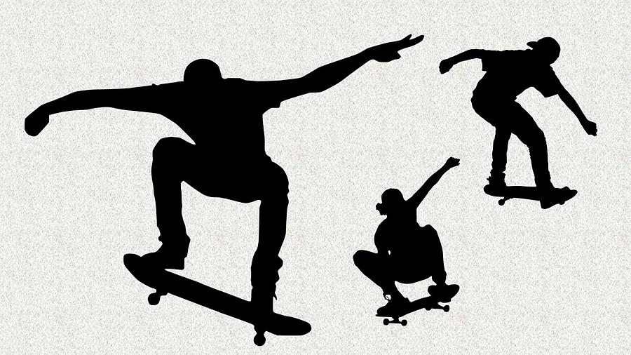Skateboarding Digital Art by Nancy Ayanna Wyatt