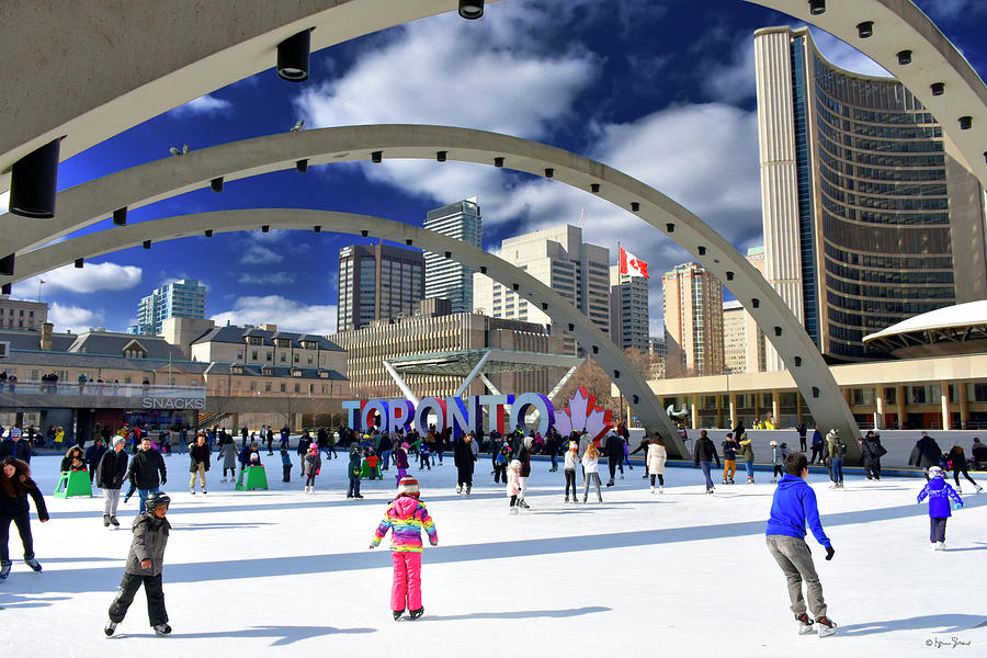 Skating at Nathan Phillips Square Photograph by Brian Shaw Pixels