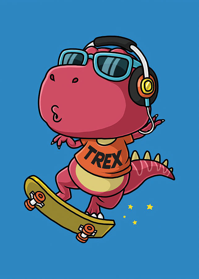 Skating Skater Trex Digital Art by Towery Hill - Fine Art America