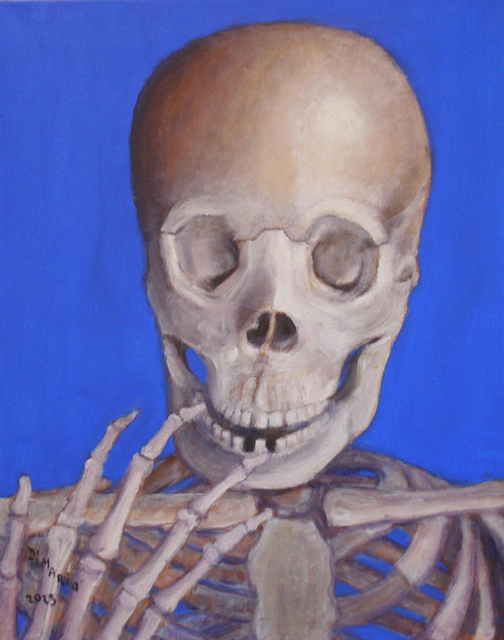 Skeleton #3 - Speak No Evil Painting by Donelli  DiMaria
