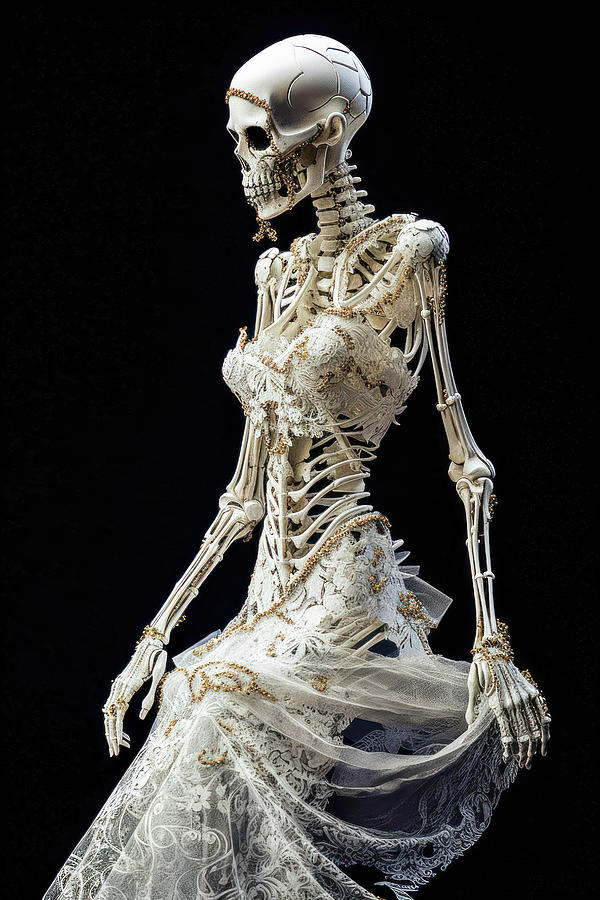 Skeleton Bride 01 Digital Art by Matthias Hauser
