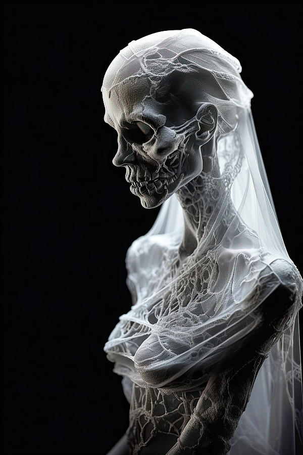 Skeleton Bride 02 Digital Art by Matthias Hauser