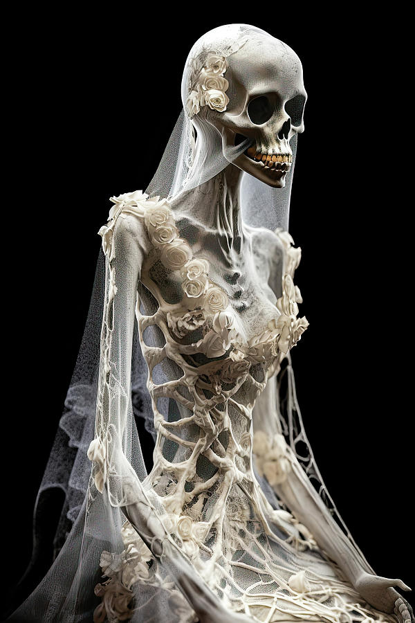 Skeleton Bride 03 Digital Art by Matthias Hauser