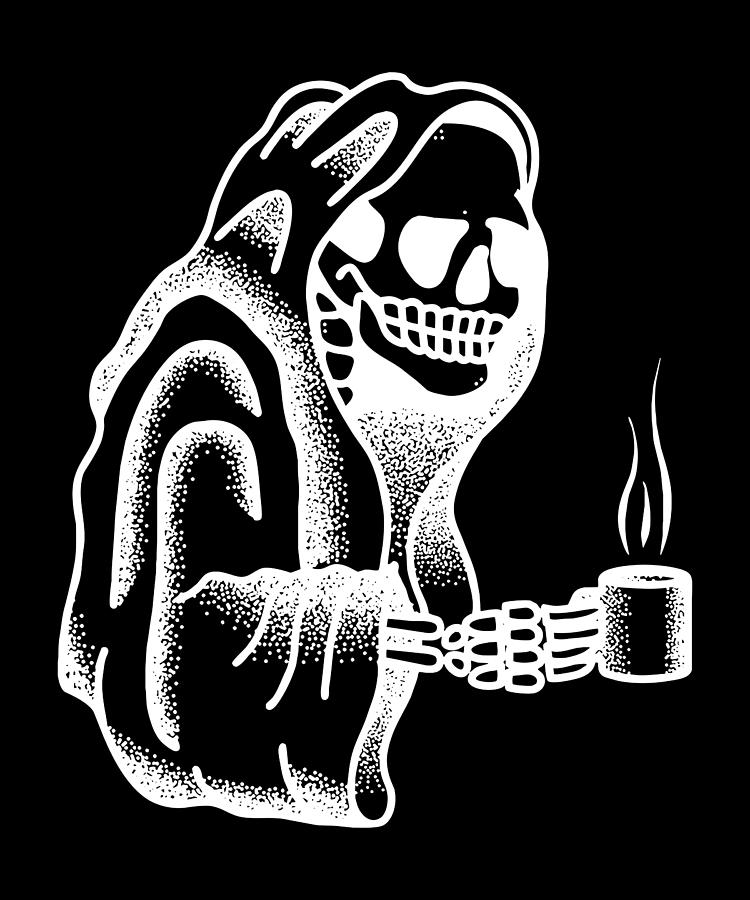 Skeleton Coffee Digital Art by Ciao Jeky - Fine Art America