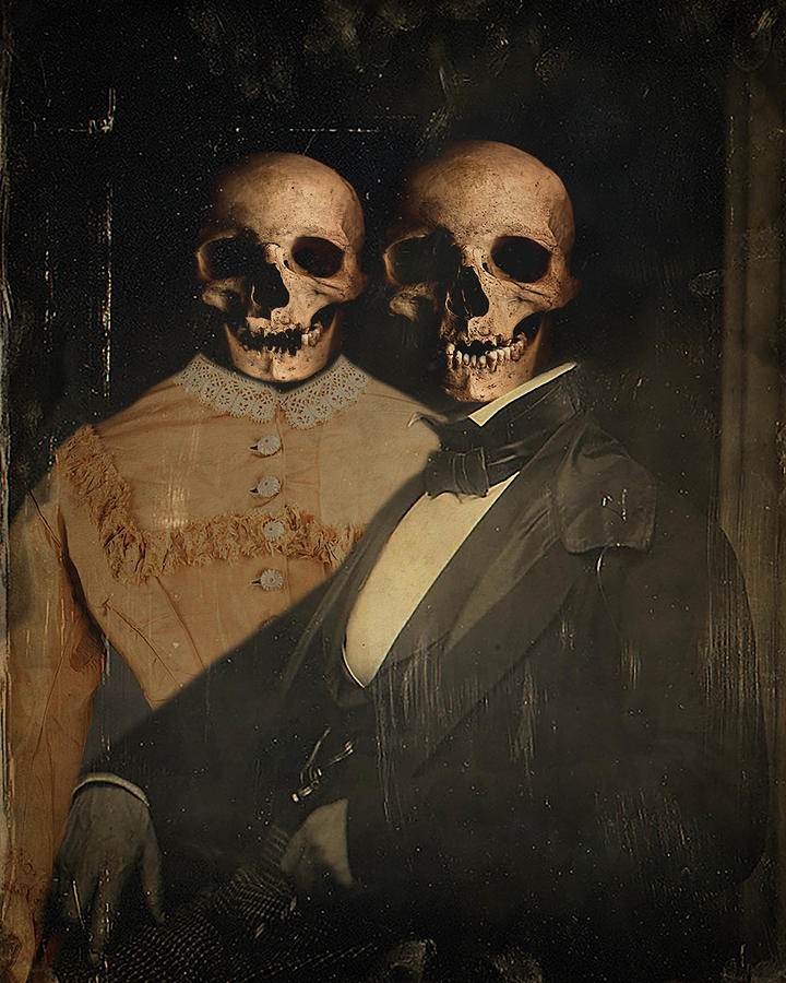 Spooky Skeleton Couple Photograph by Erin Cadigan