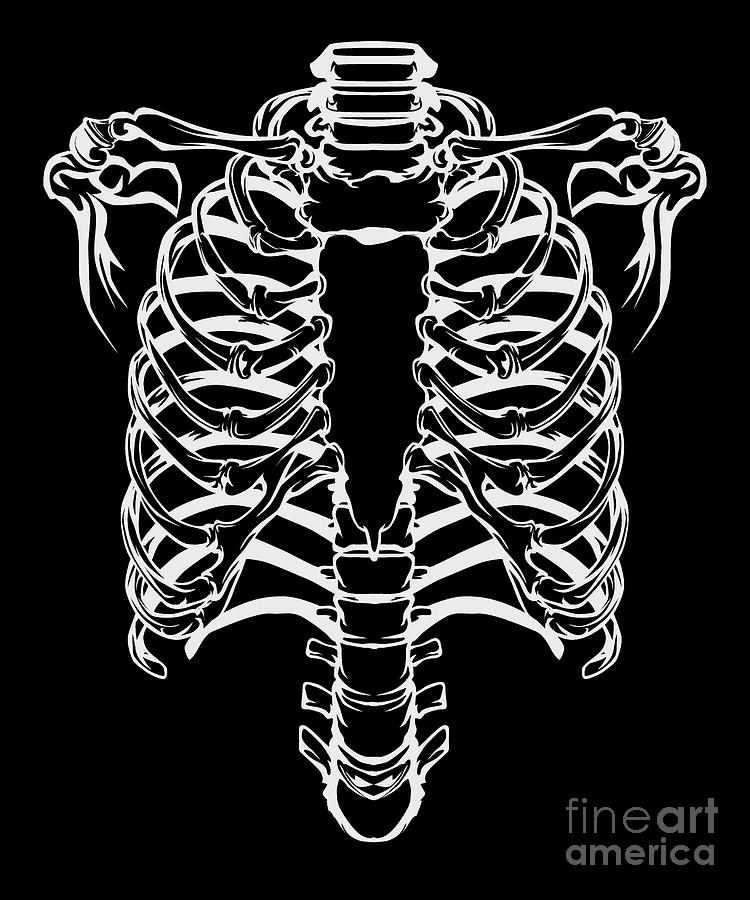 Skeleton Halloween Costume, Creepy Skeletons Digital Art by Amusing DesignCo