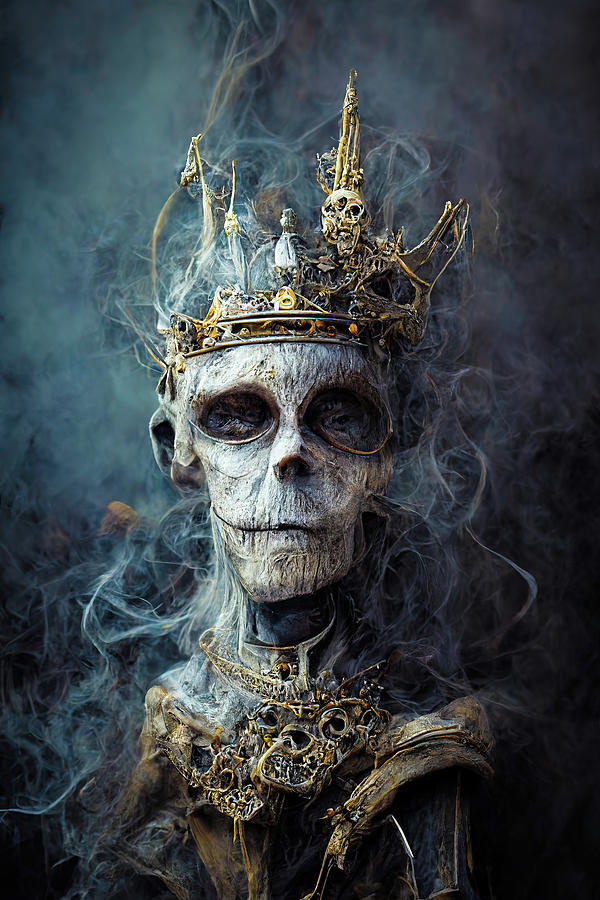 Skeleton King 02 Digital Art by Matthias Hauser
