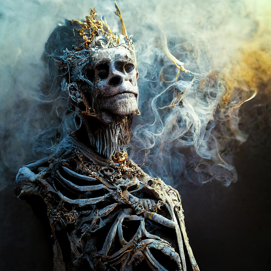 Skeleton King 03 Digital Art by Matthias Hauser