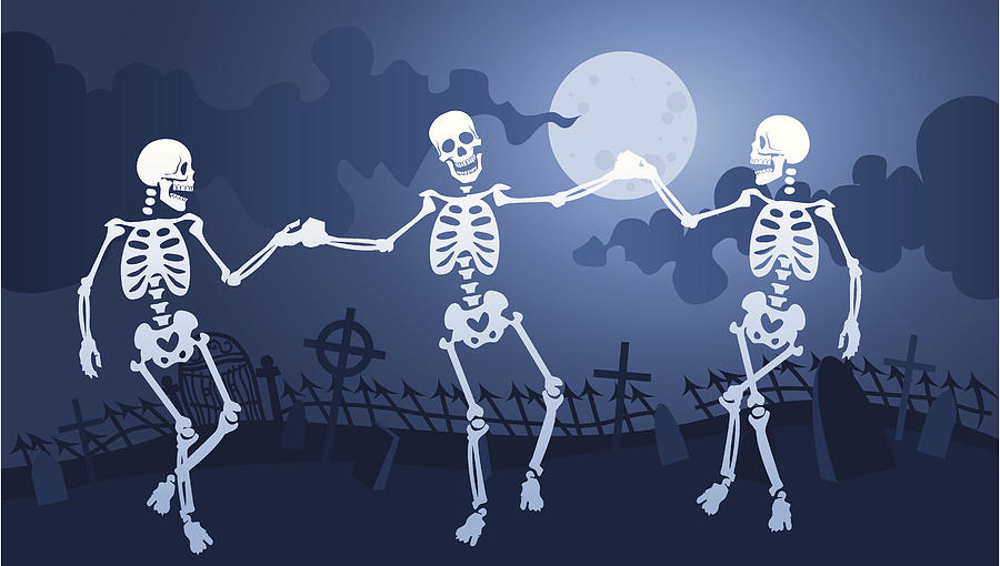 Skeleton Macabre Dance Drawing by Aaltazar