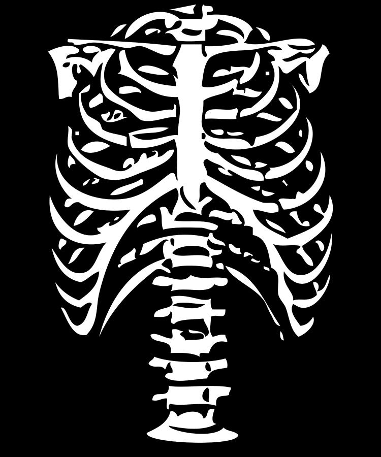 Skeleton Ribs Bones Digital Art by Flippin Sweet Gear