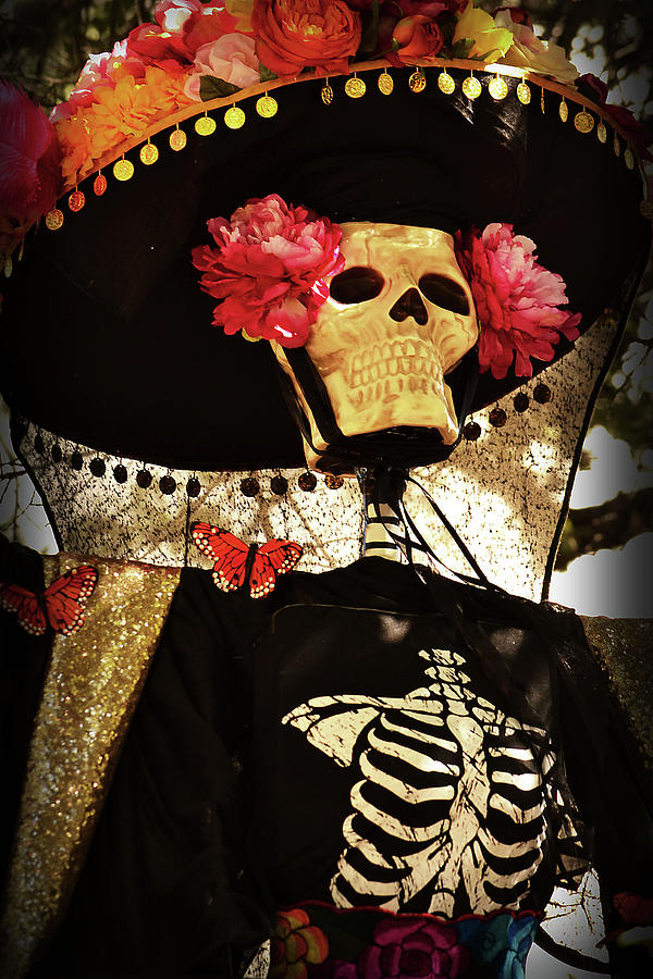 Skeleton Senorita Dias de los Meurtos Photograph by Nadalyn Larsen