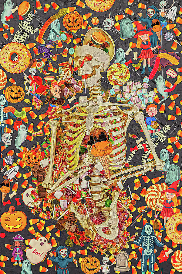 Skeleton Sweets Digital Art by Claudia McKinney