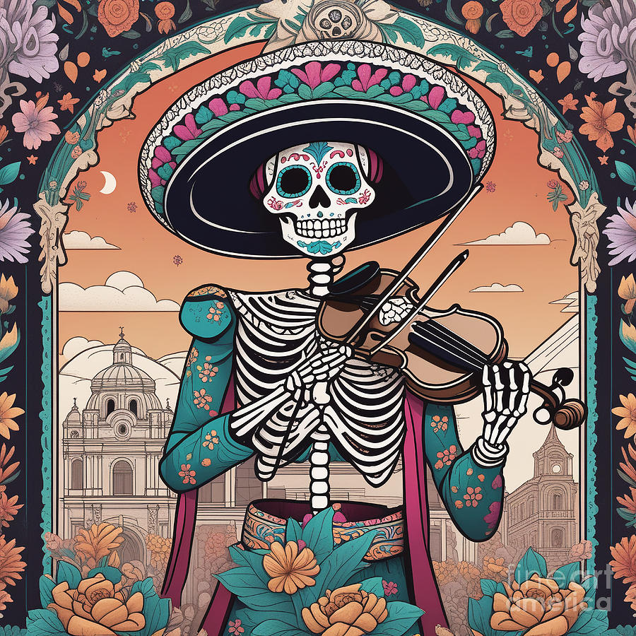 Skeletonchi The Mariachi Digital Art by PablOShea