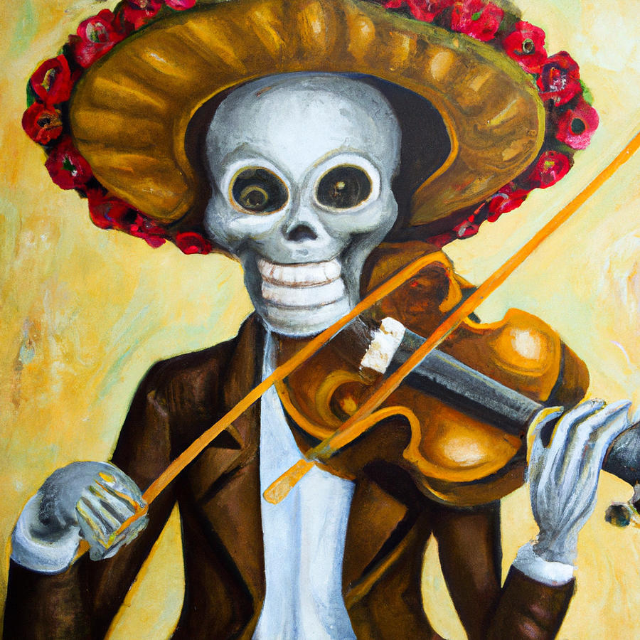 Skeletonichi Mexi-Can Mixed Media by Bencasso Barnesquiat
