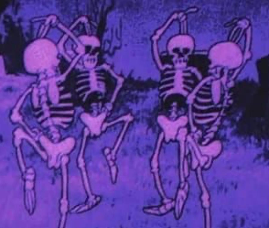 skeletons dancing Poster Copy Copy Painting by Edwards Cooper | Pixels