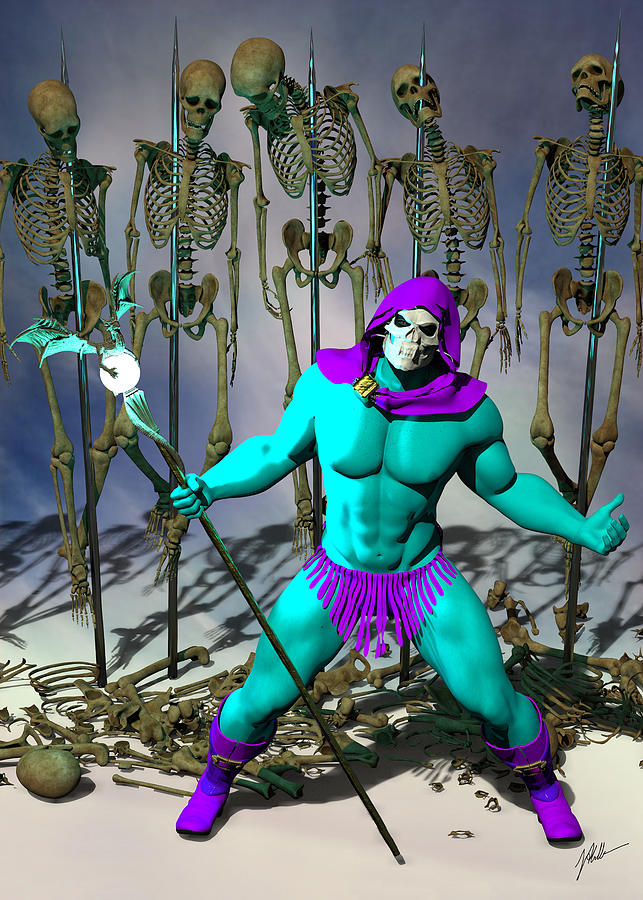 Science Fiction Digital Art - Skeletor, villain number ten by Joaquin Abella