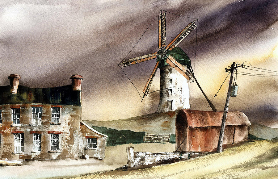 Skerries Windmill, Co. Dublin Painting by Val Byrne