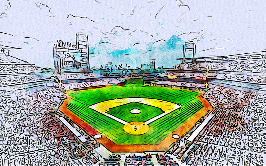 Sketch 136 Citizens Bank Park Baseball Stadium Usa Philadelphia ...