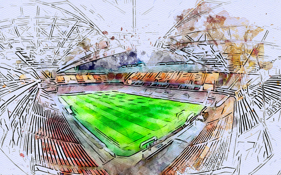 Sketch 479 Philips Stadion Eindhoven Netherlands Empty Stadium Soccer ...