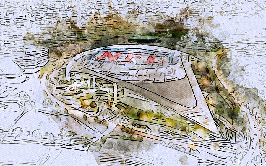 Football Drawing - Sketch 535 Sofi Stadium Nfl Stadiums Los Angeles Rams California Usa Chargers American Football by Edgar Dorice
