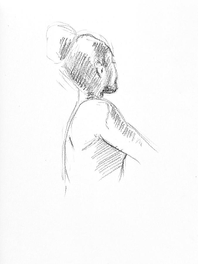 Sketch Ballet Dancer Drawing by Masha Batkova