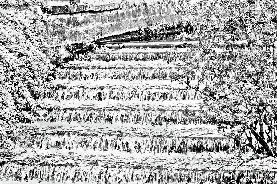 Sketch effect waterfall Photograph by Pics By Tony