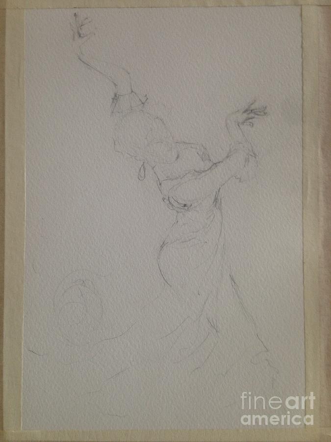 Sketch for dancer Painting by Lizzy Forrester