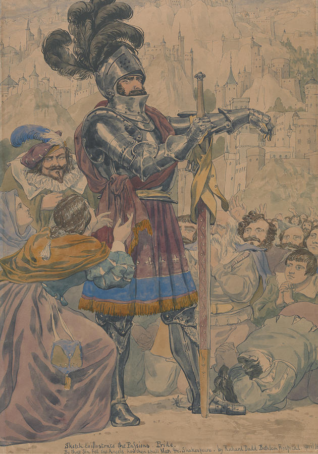 Sketch for the Passions - Pride Drawing by Richard Dadd