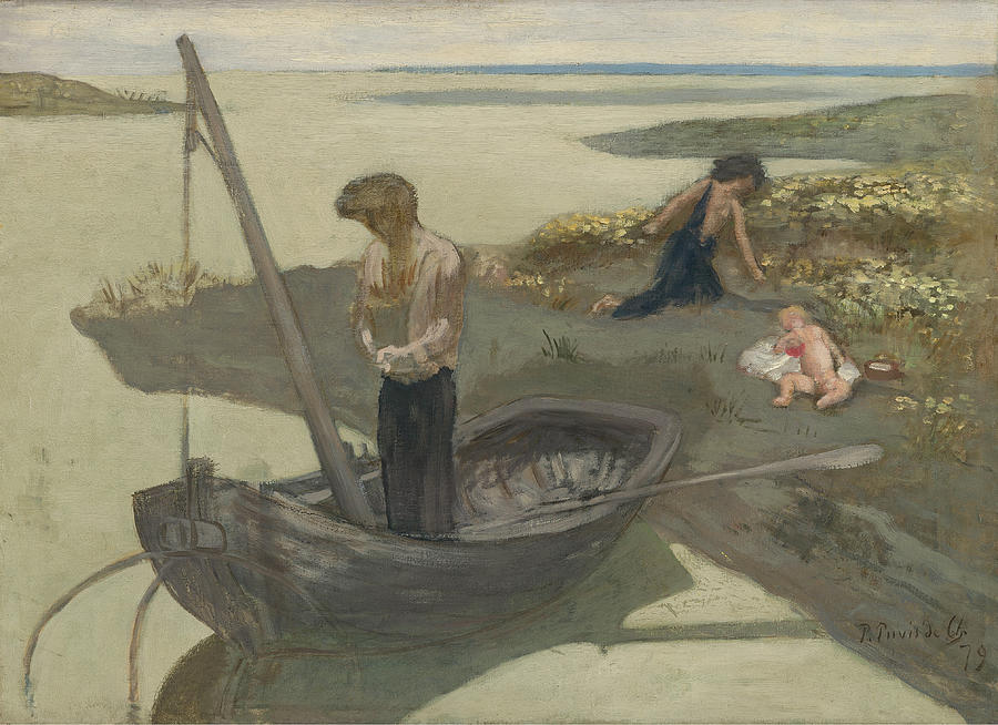 Sketch for The poor fisherman Painting by Pierre Puvis de Chavannes ...